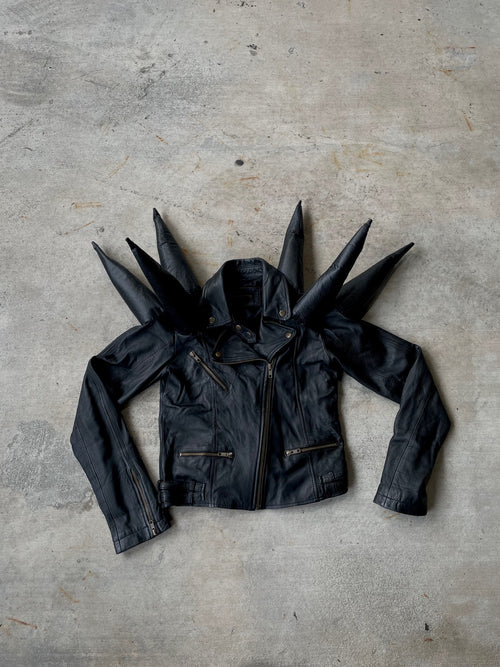 Bone Spiked leather jacket
